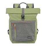 Travelite Handgepäck Rucksack, Laptop Rucksack 15,6 Zoll, BASICS, Reiserucksack Rolltop Funktion, 60 cm, 35 Liter