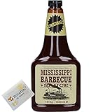 Mississippi BBQ-Sauce Original Barbecue 1814g 1560ml aus USA + Benefux. Erfrischungstuch