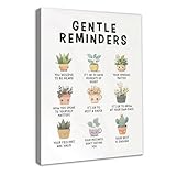 Dazzlewall Gerahmte Sanfte Erinnerungen Wandkunst Positive Affirmationen Drucke, Inspirierende Zitate Poster für Klassenzimmer Büro Schlafzimmer Dekor 12x16 zoll