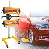 YSXXIAN 2100 W Infrarot-Lackhärtungslampe – Effizienter kurzwelliger Infrarot-Heizstrahler für die Autokarosseriereparatur mit Ständer und Timer für 1–30 Minuten Lacktrocknung