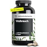 natural elements Weihrauch Kapseln – 1176mg Extrakt aus indischem Weihrauch – 85% Boswelliasäuren – hochdosiert & vegan – Vorrat für 5 Monate – in Deutschland produziert & laborgeprüft