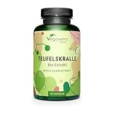 Bio Teufelskralle Kapseln Vegavero® | 1.665 mg pro Tagesdosis | BIO EXTRAKT mit 2,7% Harpagosid | Afrikansiche Teufelskralle aus Südafrika | Deutsche Produktion | Ohne Zusatzstoffe | 90 Kapseln