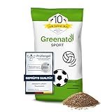 Spiel und Sport Rasensamen Greenato Sport 5kg – Turbo Rasensamen Nachsaatrasen schnellkeimend Unkrautvernichter Rasen Grassamen ideal für Neuansaat extra robuster Rasen ausreichend für 200 m²