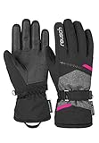 Reusch Damen Handschuh Winddichte, wasserdichte, extra atmungsaktive und warme Winterhandschuhe Fingerhandschuhe Schneehandschuhe Skihandschuhe, Blck/Blck Melang/Pink Glo, 7