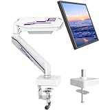 GUZHIKU Robuster Monitorarm für Ultraweitbildschirme bis zu 124,5 cm (49 Zoll), 20 kg, Gasfeder-Schreibtischhalterung, Premium, voll verstellbar mit C-Klemme, Tüllenbasis, VESA 75 x 75/100 x 100 mm