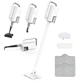Dampfreiniger Upright, Aufheizzeit: 15 s, Handgerät mit abnehmbarem Reiniger, 2 Dampfstufen, Zubehörteile und Mikrofaserpads, Ideal für Alle Böden, Teppiche