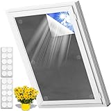 Dachfenster Verdunklungsrollo, 2025 NEU Fenster Verdunkelung 100% lichtundurchlässig, Rollos für Fenster ohne Bohren Dachfenster Rollo Thermo Sonnenschutz Verdunkelungsrollo 20 Nano-Klebe,145 * 100CM