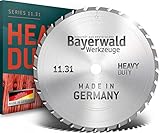 Bayerwald - HM Kreissägeblatt - Ø 450 mm x 4,2 mm x 30 mm | Flachzahn mit Fase (32 Zähne) | Kombinebenlöcher |'NAGELFEST' für extremen Einsatz auf Baustellen
