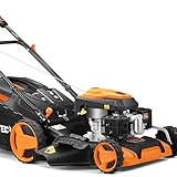 FUXTEC 4in1 Benzin Rasenmäher FX-RM5196PRO mit flexiblem Antrieb, Gartenmäher inkl. Frontstoßstange, 51 cm Schnittbreite, 4-Takt Mäher, kugelgelagerte Big Wheel Räder, 60L Grasfangkorb