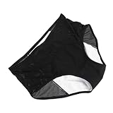 TEMPNAP Menstruationsunterhose Damen Schwarz Dreilagig aus Atmungsaktivem Auslaufsicher Wiederverwendbar Komfortabel für Starke Blutungen Periode