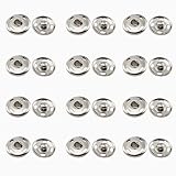 12 Sätze Annähen Druckknöpfe aus Metall, 21mm Snaps, Druckknopf Nähen, für Kleidern, Blusen, Handwerk, DIY, Handtasche