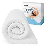 PFM HOME - Matratzen-Topper 100x190 cm - aus Elastic Ergo-Schaum - mit Abnehmbarer, antiallergischer Mikrofaserbezug - Innovative FüllPro+ Technologie