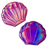 Beaupretty 2 Stück Faltbarer Taschenspiegel Muschelform Kompakt Doppelseitig Tragbar Schminkspiegel Damen Reise Kosmetikspiegel Farblich Sortiert Klein Handlich Zufällige Zufällige Farbe