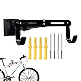Fahrrad-Organizer - Wandhalterung mit drehbarem Hakensystem, vertikale, platzsparende Aufbewahrung für Roller, Mountainbikes und Rennräder | Praktisches für Garage, Haus und kleine Räume