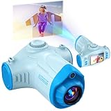 Kinderkamera, 3 in 1 Beamer Projektor Kamera 1080P Digitalkamera Fotoapparat Fotokamera Kinder, Weihnachten Geschenk Spielzeug für 3 4 5 6 8 7 9 10 11 12 Jahre Jungen und Mädchen, Blau