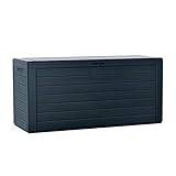 Gartenbaul 280 Liter Prosperplast Boardebox aus Kunststoff in Anthrazitfarbe 116 x 43,8 x 55 cm