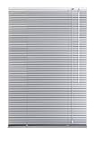Lichtblick Aluminium Jalousie, Alu-Jalousie mit Klemmträgern und Wandmontageclips für Fenster und Türen Silber,80 cm x 160 cm (B x L)
