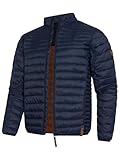 Indicode Herren Islington leichte Steppjacke in Daunenjacken-Optik | Übergangsjacke Regenjacke Navy XL