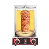 3000w Gas-Kebab-Grill, Döner-Vertikal-Multigrill 360° drehen Schaschlikgrill für Rösten von Hähnchen, Truthahn, Tacos