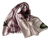 Traziewell Schals für Damen Schal Vintage Stil Langes Halstuch Leichte Satin Dekorative Halstücher 63, Scf06315, 35.5 x 71 Inch