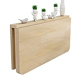 Platzsparender Wand-Klapptisch für Küche und Heimbüro, 90 x 60 cm, schwimmender Schreibtisch mit Ablagefächern, faltbarer Esstisch, platzsparendes Design