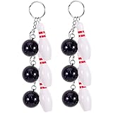 BESPORTBLE 6 Stück Bowling Schlüsselanhänger Kreative Sport Souvenirs für Kindergeburtstage Taschenanhänger mit Buntem Bowling Design Mitgebsel