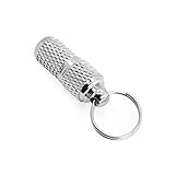Grenhaven Adressanhänger Adresstube ID Tag Tiermarke Halsband wasserdicht Anhänger für Hund und Katze Adresskapsel Katzenhalsband Hundehalsband Ultra Leicht, XXS, Silber