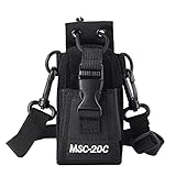Kyrio Multifunktions-Radio-Tasche, Walkie-Talkie-Holster-Schutzhülle für GPS-Zwei-Wege-Radio-Transceiver, Walkie-Talkie-Radio-Hülle mit verstellbarem Gurt (20 °C, schwarz)