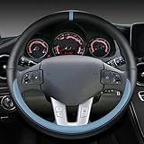 Lenkradbezug Für FIAT 500 2008-2012, Leder Lenkradschutz Anti-Rutsch Atmungsaktives Verschleißfest Lenkradhülle Auto Lenkrad Innere Zubehör,D-O