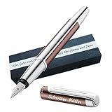 Pelikan Füllhalter Pura® P40 Mokka mit Wunschgravur | Aluminium | Personalisierte Geschenkobox als Geschenk & Symbole gravierbar PS136-1Box2