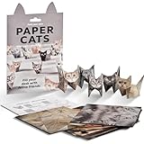 GAZIL Origami Katzenset für Anfänger–50 einfache DIY Papierkatzen zum Basteln mit Videoanleitung（5 Minuten pro Katze）|Kinder Origami Set| Papierkatzen Origami | DIY Bastelset für Kinder & Erwachsene