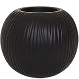 VIVANNO Pflanzkübel VITRO - Runder Blumenkübel aus Fiberglas in Anthrazit, wetterfest und frostsicher, 50x40 cm, ideal für Garten und Terrasse