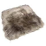 Rohn Sitzkissen, Sitzauflage echt Lammfell Schnucke, Mushroom hochwolllig Stuhlissen Rollstuhlauflage Katzenbett Kuschelkissen Hundebett Dekokossen