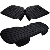 TOOSOAR® Sitzauflage Auto, Universal Rutschfest Autositzauflage, 3PCS Autositzkissen für Auto-Vordersitzbezüge und Rücksitzbezüge, Schwarz