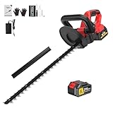 CONENTOOL 22 Zoll Akku-Heckenschere, 21 V, 4000 mAh, Heckenschere Elektrisch, Aststärke bis zu 20 mm (3/4 Zoll), 850 W Heckenschere mit wiederaufladbarem Akku und Ladegerät für den