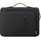 DOMISO Business Laptoptasche 15.6 Zoll Premium Notebooktasche Wasserdicht & Stoßfest mit Griff für MacBook Pro 15', HP EliteBook, Dell Latitude，Schwarz