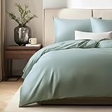 SALAD HOUSE Mako-Satin Bettwäsche Set 135x200 I 100% Ägyptische Baumwolle 400 TC I Luxuriös, Kühlend, Seidig Glatt, Gekämmt I Oeko-TEX Standard 100, Anti-Pilling, Langlebig