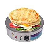 OUKANING Crepes Maker Ø45cm - Roti Maker 3000W Crepes-Eisen 50-300℃ Crepesmaker mit Antihaftbeschichtung für Crepes, Pancakes, Galettes & Burritos, Taccos Tortilla