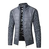 Kswlwccpp Strickjacke Herren, Leicht Mit Reissverschluss Modern Sweatjacke Cardigan Strick Atmungsaktiv Lang Trachtenjanker Trachtenjacke Sportlich Elegant Dünn Strickjacke Trachten Jacke