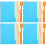 HAPINARY 15pcs Papier Index Teiler A5 Farbe Binder Tabs Notebook Teiler Für Zeitschriften