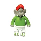 Benjamin Blümchen Figur als Fußballspieler 10802, bewegliche Spielfigur ca. 9 cm groß, detailgetreue Gestaltung, mit tollen Accessoires von Jazwares