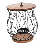 Holibanna Kaffeekapsel Aufbewahrungskorb aus Eleganter Kaffeepods Halter für Arbeitsplatte Praktischer Organizer für Kaffeekapseln Früchte und Snacks Dekorative Küchenaccessoires