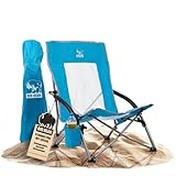 BigDean Strandstuhl klappbar leicht stabil mit Getränkehalter