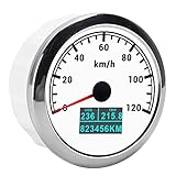Jonlaki Zeiger-Drehzahlmesser-Tachometer, 3 Zoll Hoch, Multifunktional für Fahrzeuge mit 32 V Gleichstrom