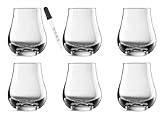H-BO 6 Spey Urban Whisky Whiskey Tasting Gläser Tumbler 25cl + 1 Pipette mit Skala aus Glas