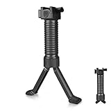 OTraki Frontgriff Bipod Rail Rifle Foregrip Frontgriff Zweibein Schießen Zweibein Passend Höhenverstellbar Ergonomisch Picatinny Ständer für Weaverschienen Softair Rifle