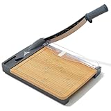 JIELISI Holz-Guillotine-Papierschneider (Bis 80g A4, 16 Blatt Schneidleistung) Manuell Schneidemaschine, Papierschneidemaschine, Hebelschneider, Schere für Papier und Fotos, höchste Präzision