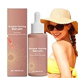 Sunless Tanning Drops,Flüssige Bräunungstropfen,Sonnengeküsstes Leuchten ohne Sonnenschäden für Gesicht und Körper,Sonnenlose Bräunungstropfen,Natürlich Wirkende & Langanhaltende Bräune