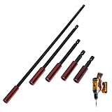 5tlg Magnetischer Bit-Halter Satz, 50/60/100/150/300mm Bithalter Magnetisch 1/4'' Zoll Sechskant-Schaft Schnellwechsel Bithalter Bits Halter für Akkuschrauber Bohrmaschine Schlagschrauber DIY Arbeiten