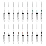 18 Stück Kunststoff Dosierspritze, 5ML Plastik spritze, Vielseitige Dosierspritzen, Plastikspritze mit Stumpfe Spitze Nadel und Kappe, Kleine Kunststoffspritze für Experimente Industrie